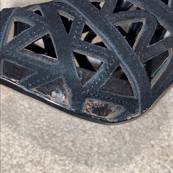 Steve Madden Suede Design Heels - Picture 6 of 8